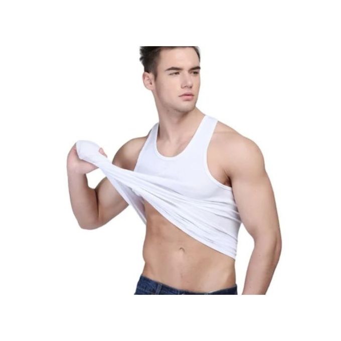 3 Débardeur Homme Blanc Coton