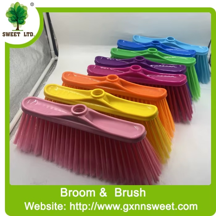 2 Têtes de Balai en Plastique Souple à Manche en bois