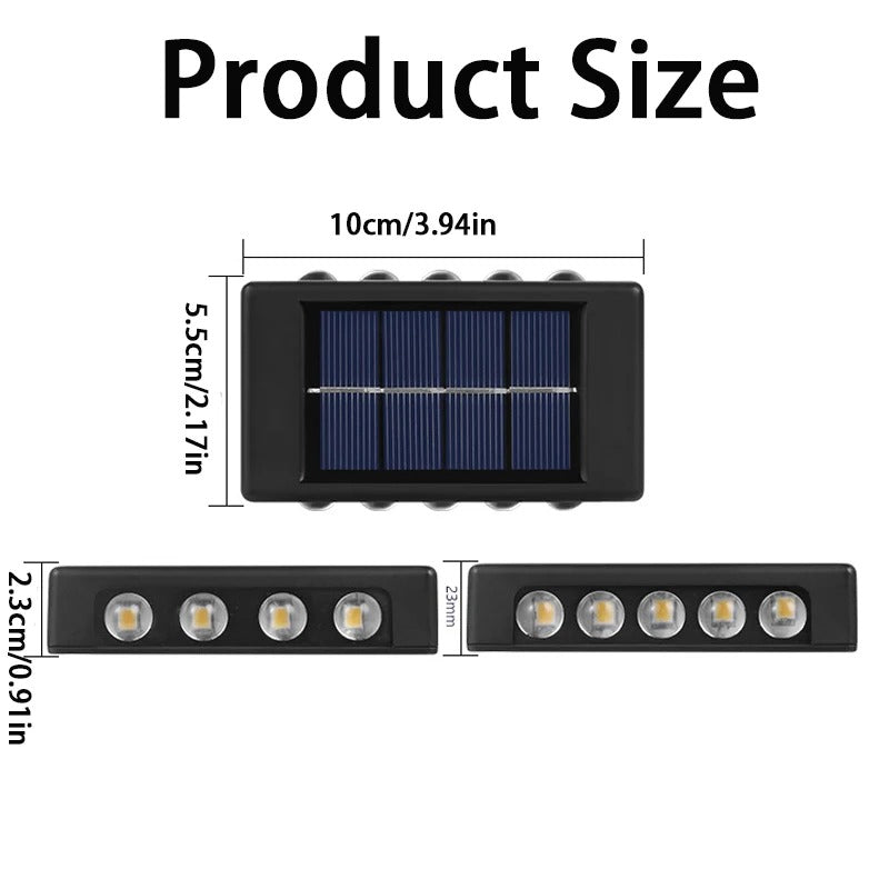 2 Appliques murales LED solaire