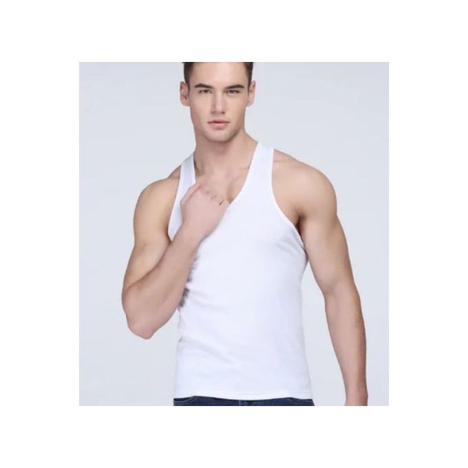 3 Débardeur Homme Blanc Coton