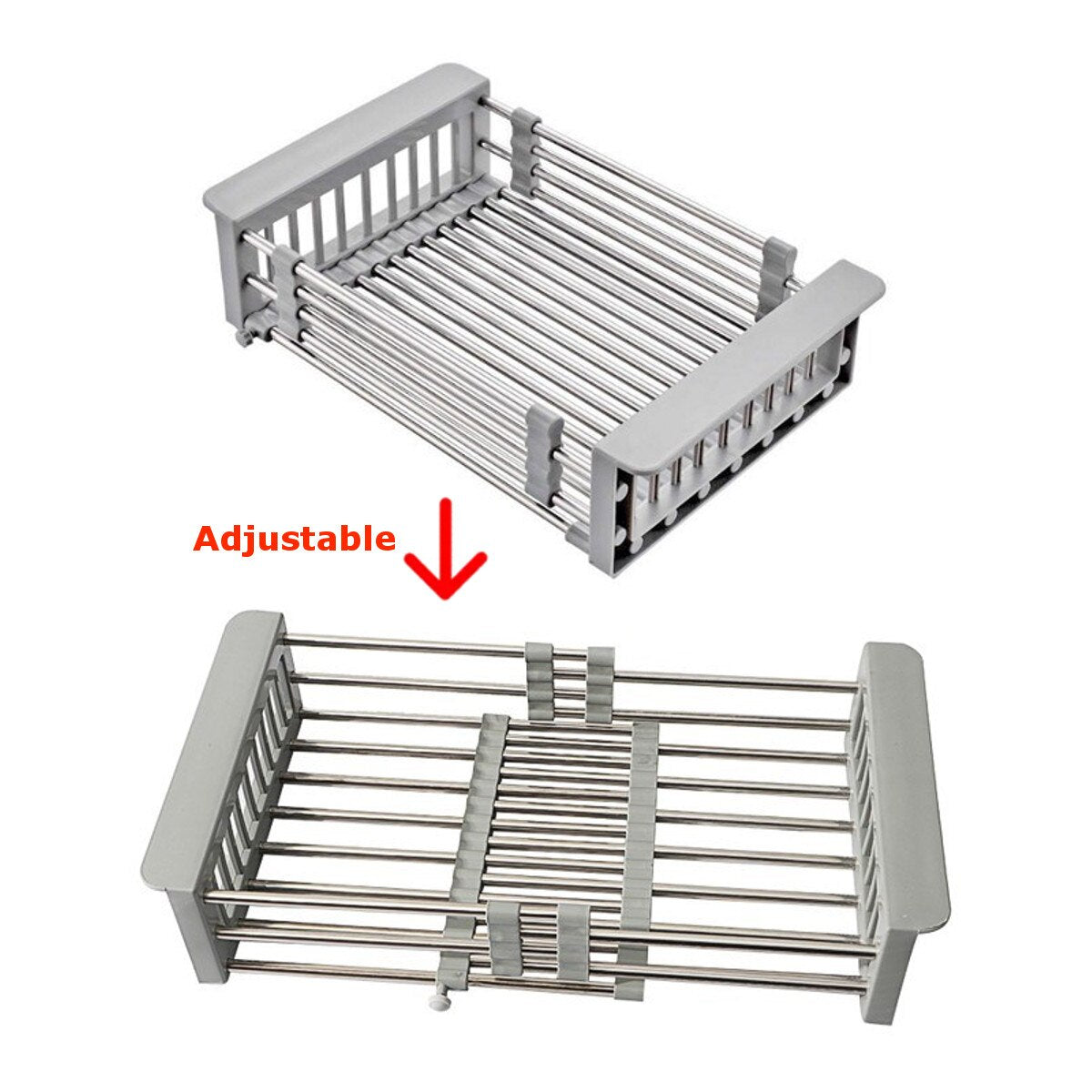 Égouttoir réglable en acier inoxydable