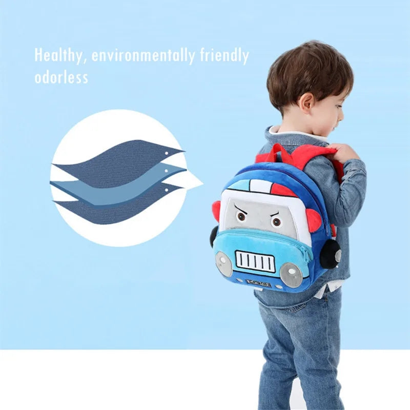 Sac peluche police maternelle