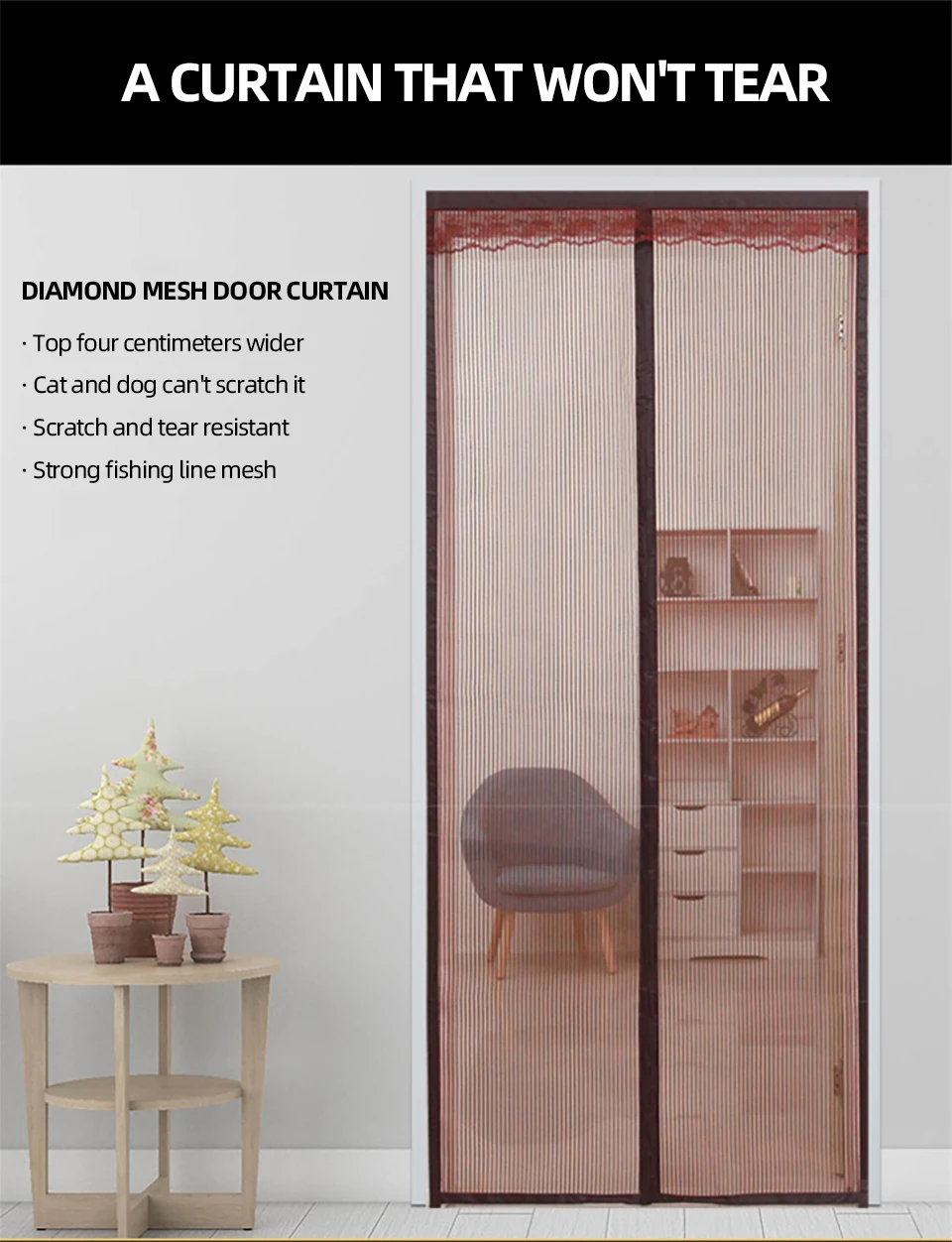 Rideau anti-moustiques 90x210 cm