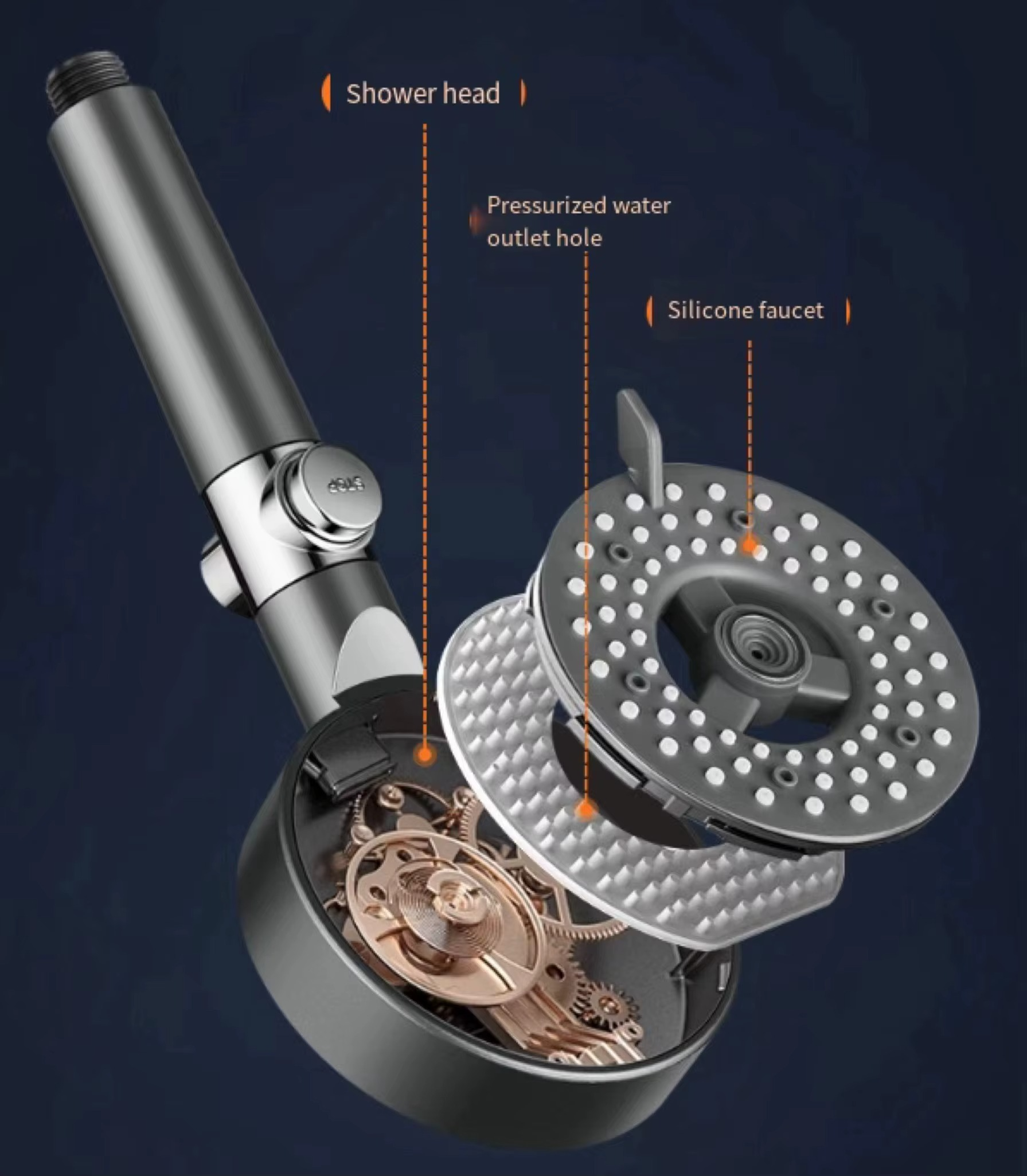 Pommeau de Douche Turbo Compressé