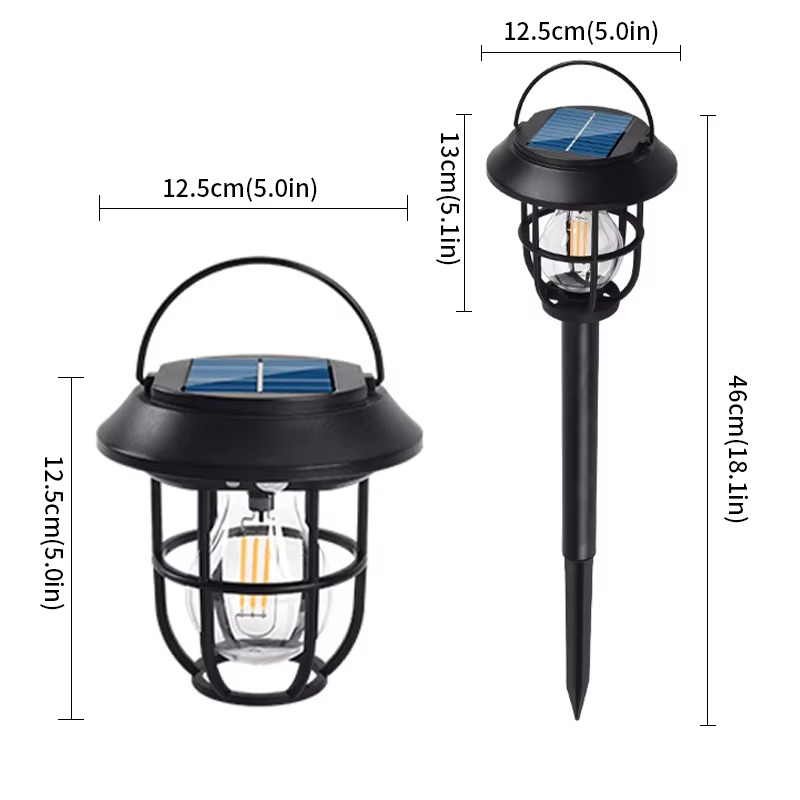 Lampe de Jardin Solaire Étanche avec Capteur