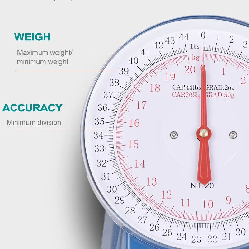 Balance de Cuisine Mécanique à Ressort – Cadran 20 kg