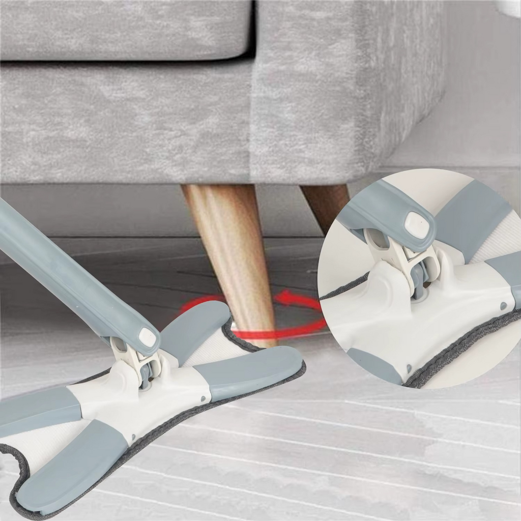 Balai Plat Microfibre 40 cm à Tige Rétractable