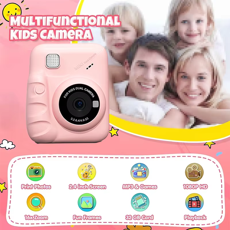 Appareil Photo Numérique pour Enfants avec Impression Instantanée