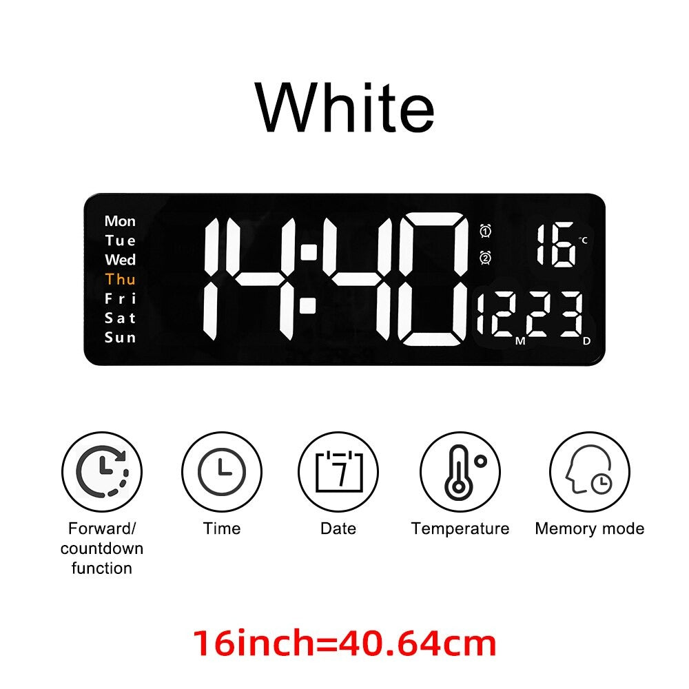 Grandes horloges murales numériques