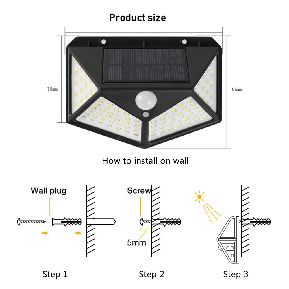 Lampe murale solaire