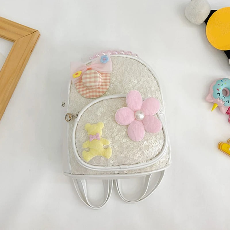 Sac à dos à paillettes maternelle
