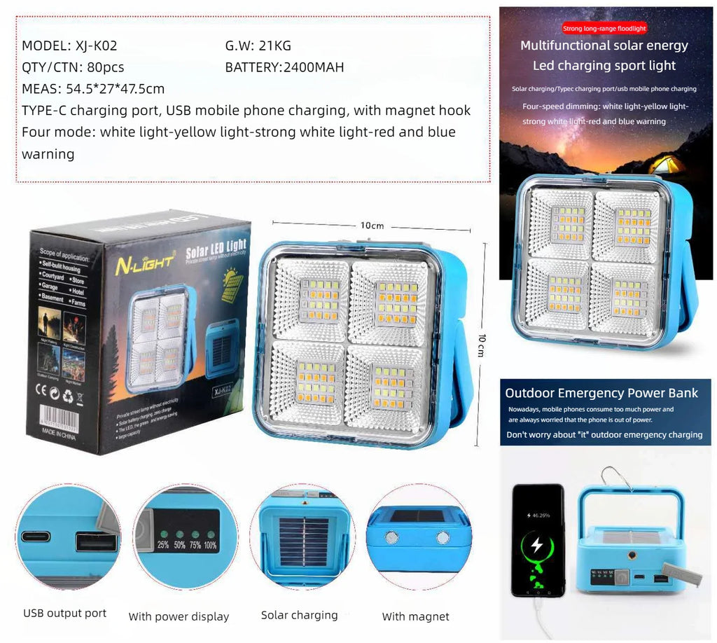 Le projecteur solaire rechargeable