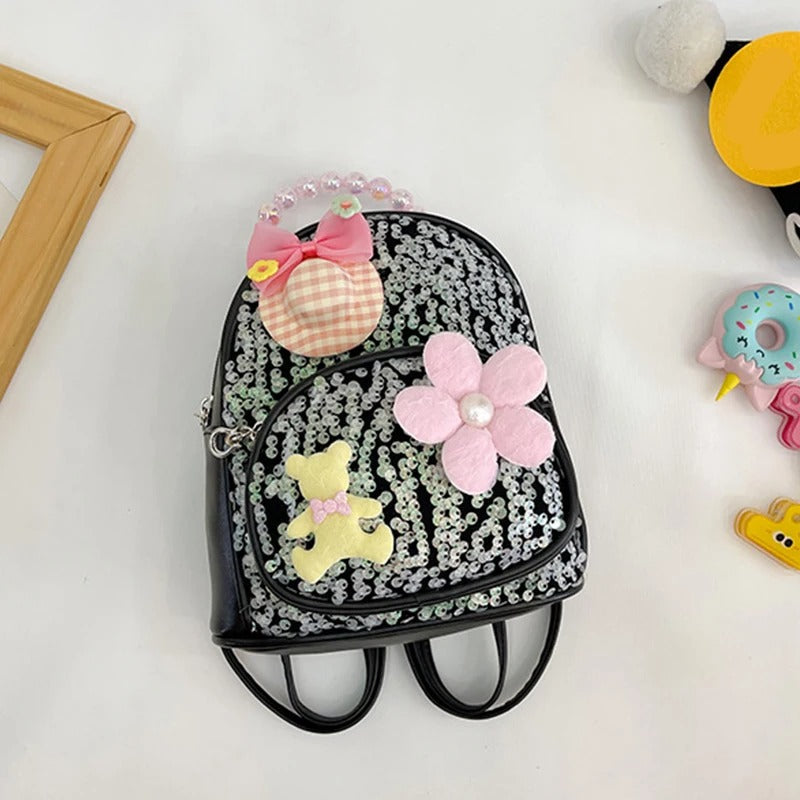 Sac à dos à paillettes maternelle